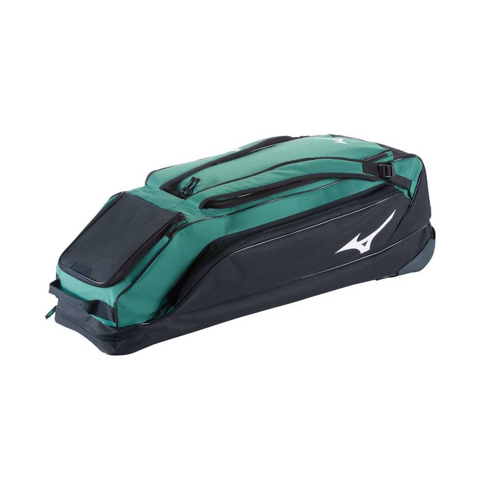 Mizuno Men's Classic Wheel G2 Baseball Bag Green/navy (360275-HVK)